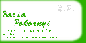 maria pokornyi business card